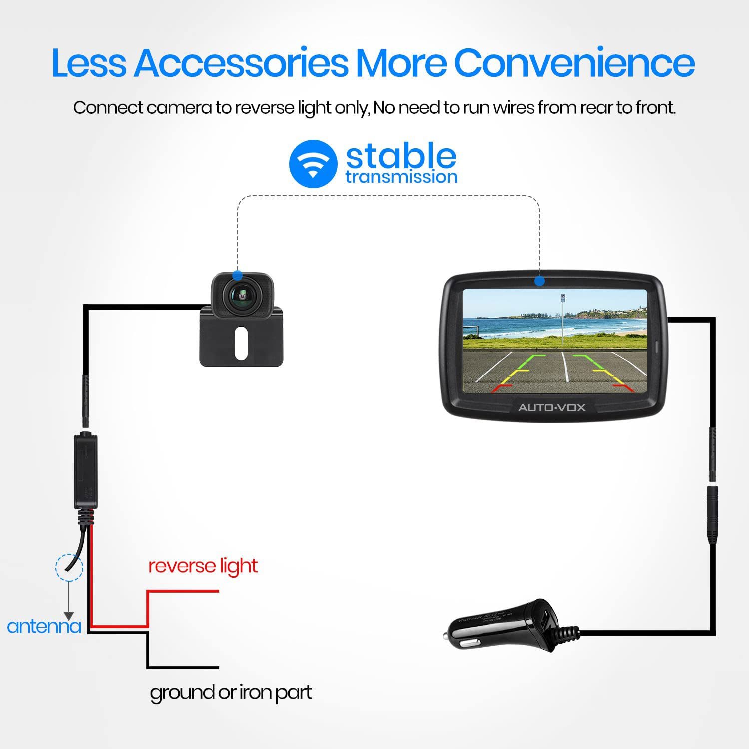 AUTO-VOX CS-2 Wireless Backup Camera Kit - immagine 6