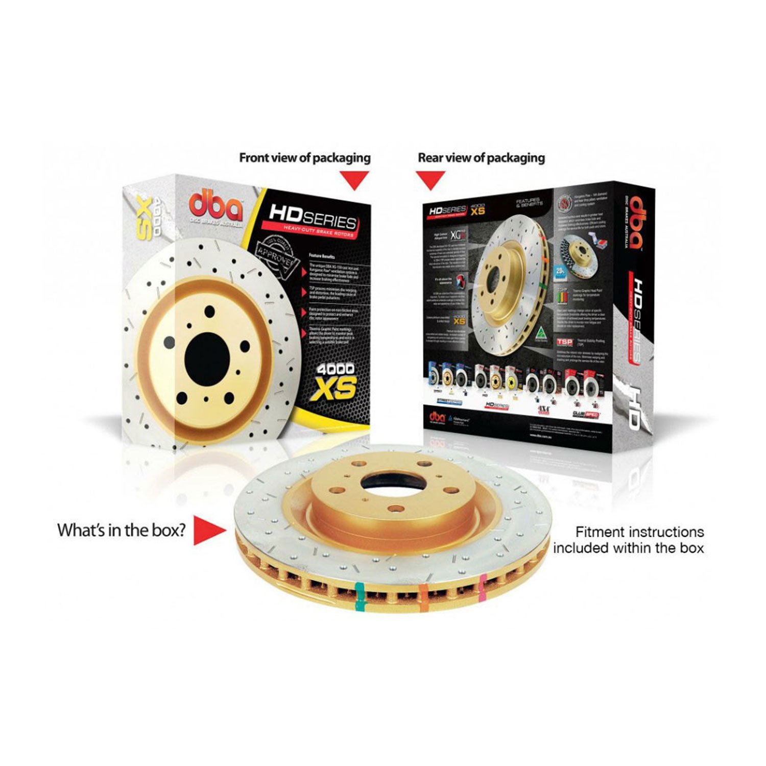 4000XS Drilled and Slotted Brake Rotor more details on - immagine 3